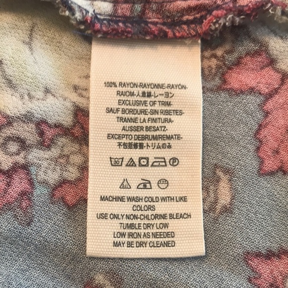 Free People Boho Floral Long Sleeve Pullover Top Size M - Picture 13 of 16